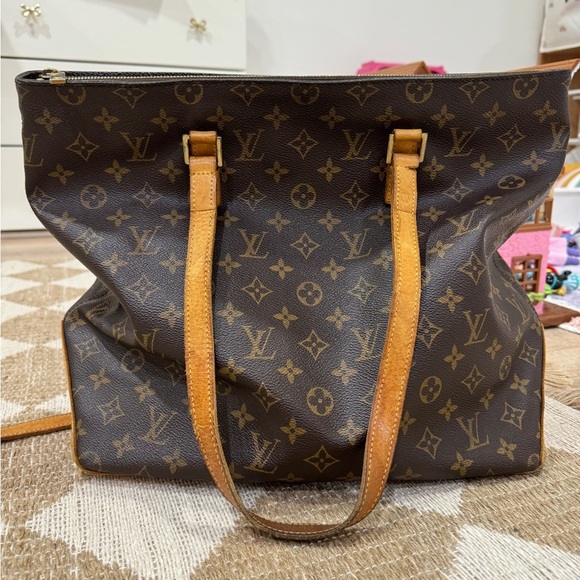 Authentic Vintage LOUIS VUITTON Bag Monogram Cabas mezzo canvas tote shoulder - Picture 1 of 16
